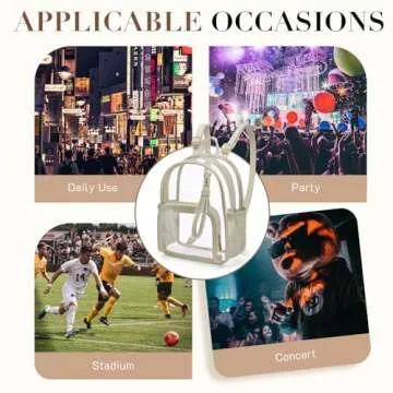 Missnine Clear Backpack - Stylish PVC Stadium Approved Bag