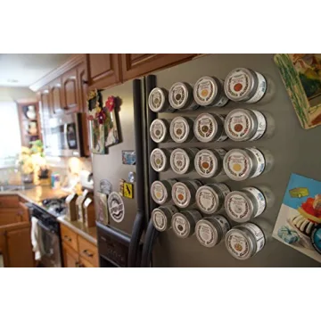 Set of 20 Magnetic Tins for Spice Storage with Lid