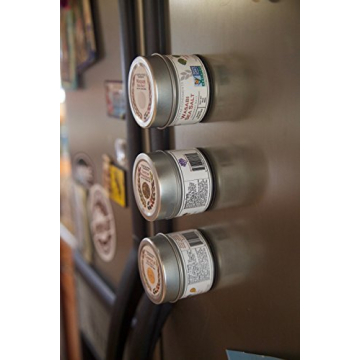 Set of 20 Magnetic Tins for Spice Storage with Lid