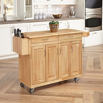 Versatile Kitchen Mobile Cart with Drop Leaf Bar
