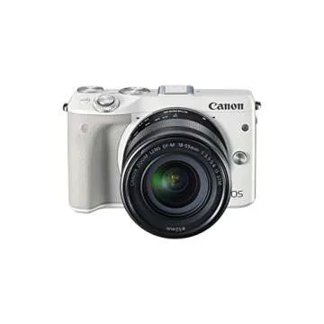 Canon EOS M3 Mirrorless Camera Kit with EF-M 18-55mm Image Stabilization (IS) STM Lens - Wi-Fi Enabled (White)