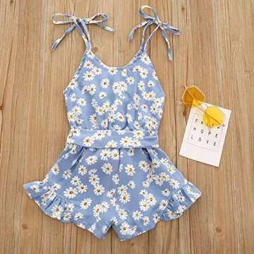 Tikoubabe Cute Summer Halter Romper for Toddler Girls