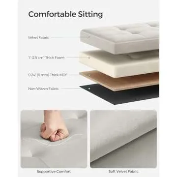 SONGMICS Storage Ottoman for All Home Spaces and Needs