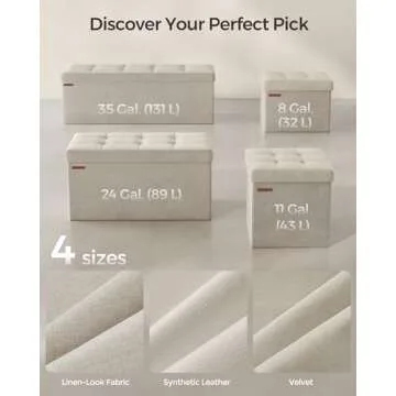 SONGMICS Storage Ottoman for All Home Spaces and Needs