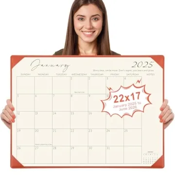 Gannyfer Large Desk Calendar 2025 with Desktop Mat for Home and Office