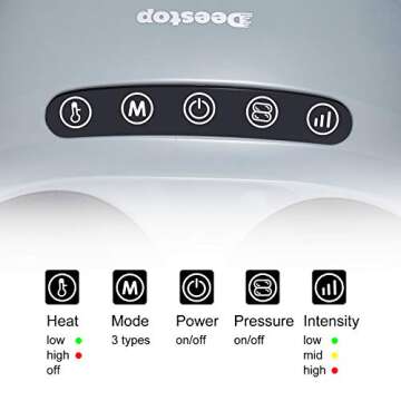 Deestop Foot Massager Machine with Heat Shiatsu Deep Kneading Therapy Massage Feet Pain Relief with ...