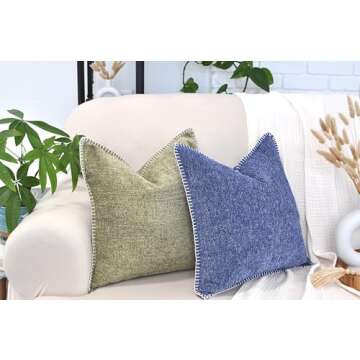 26x26 Pillow Covers Set of 2 Navy Blue, Extra Large Throw Pillow Covers for Couch Sofa Pillows, Soft Cozy Big Cushion Covers, Modern Square Euro Pillow Cases, Oversized Decorative Euro Shams