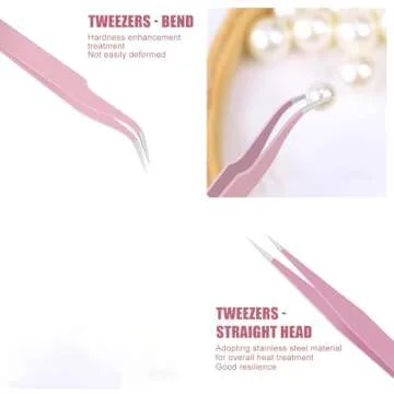 Foihukelim Industrial Tweezers,for Craft,Soldering, Laboratory Work, Jewelry-Making,for Modeling, Electronic Repair (2pcs This image color)