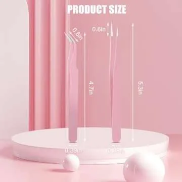 Foihukelim Industrial Tweezers,for Craft,Soldering, Laboratory Work, Jewelry-Making,for Modeling, Electronic Repair (2pcs This image color)