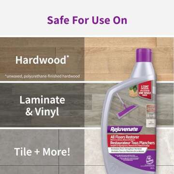 Rejuvenate All Floors Restorer and Polish Fills in Scratches Protects & Restores Shine No Sanding Required (32 oz)