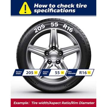 FLYSWAN Snow Chains for Car SUV Pickup Trucks Car, Universal Adjustable Emergency Portable Snow Tire...