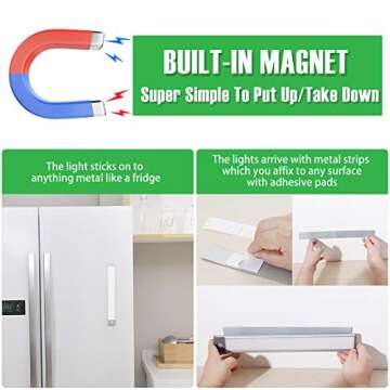 RXWLKJ 54-LED Rechargeable Under Cabinet Lighting