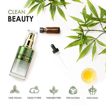 Azure Dermatologist Tested Hemp & Aloe Face Serum - Deep Hydration