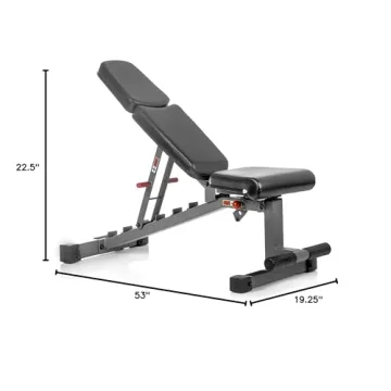 XMark Adjustable Weight Bench, 1500 lb Capacity, Sturdy