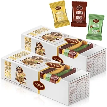 Achva Halva Snacks Variety Pack - Marble, Vanilla & Walnut 25g Bars | Dairy-Free & Gluten-Free