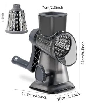 Dachenus Cheese Grater Rotary Shredder with Suction Base