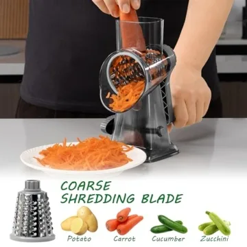 Dachenus Cheese Grater Rotary Shredder with Suction Base
