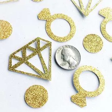Gold Glitter Confetti for Weddings and Parties Decorations