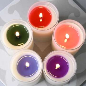 Kromara Signature Collection - 2.4oz Votive Candles (5pk) - Color Changing Aromatherapy Candle Set - Lavender, Gardenia, Cedar, Patchouli, Vanilla Candles - Christmas Gifts for Women - Home Decor