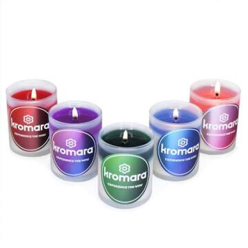 Kromara Signature Collection - 2.4oz Votive Candles (5pk) - Color Changing Aromatherapy Candle Set - Lavender, Gardenia, Cedar, Patchouli, Vanilla Candles - Christmas Gifts for Women - Home Decor