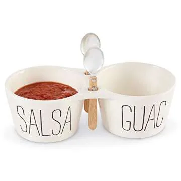 Charming Mud Pie Salsa & Guacamole Double Dip Set for Entertaining