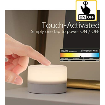 Dimmable Touch Bedside Lamp - Rechargeable LED Night Light
