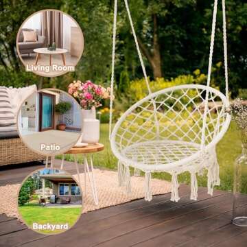 Macrame Hanging Chair Swing- Stylish & Comfortable