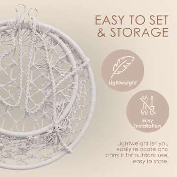 Macrame Hanging Chair Swing- Stylish & Comfortable