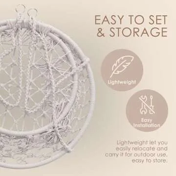 Macrame Hanging Chair Swing- Stylish & Comfortable