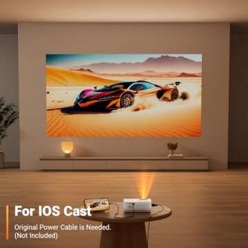 ARTSEA Mini Projector for iPhone - Portable Outdoor Movie Projector, HD 1080P Supported Video Projector for HomeTheater Compatible with iOS/Android Phone/Tablet/Laptop/PC/TV Stick/Box/USB Drive/DVD