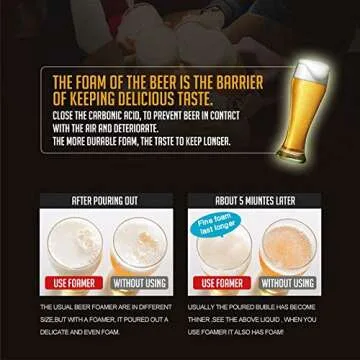 Ultrasonic Wave Canned Beer Foamer Machine, Beer Milk Like Foam Frother Handheld Size,Portable Drink Mixer, Fun Beer Accessories Kitchen Gadgets for Men - Green