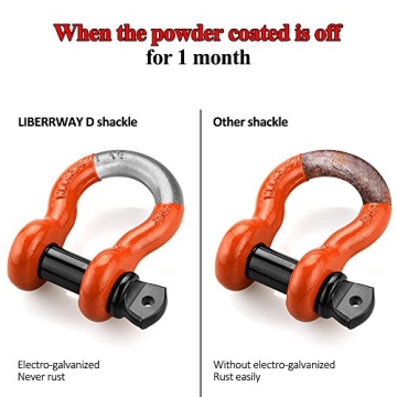 LIBERRWAY 3/4" D Ring Shackles for Vehicle Recovery