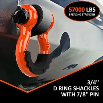LIBERRWAY 3/4" D Ring Shackles for Vehicle Recovery