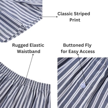 CINVIK Cotton Navy Grids Boxer Shorts for Men 3-Pack