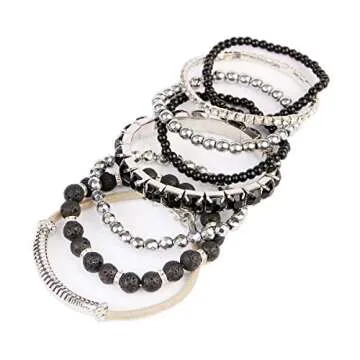 Stylish RIAH FASHION Beaded Stackable Bracelets