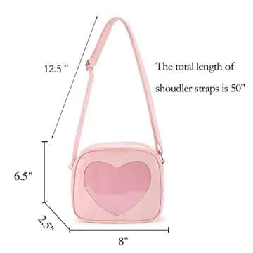 STEAMEDBUN Ita Bag Crossbody Cat Small Ita Purse Pin Display Bag with Insert