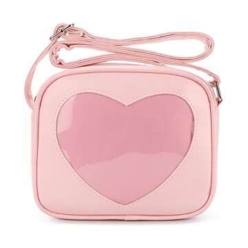 STEAMEDBUN Ita Bag Crossbody Cat Small Ita Purse Pin Display Bag with Insert