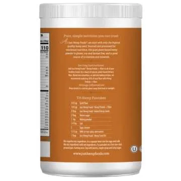 Hemp Protein Powder Plus Fiber - 11g Protein & Fiber