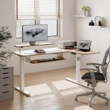 EUREKA ERGONOMIC Adjustable Height L-Shaped Desk