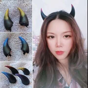 Dark Gothic Devil Horns Hair Clips for Halloween Style