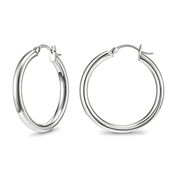 Buy SWEETV Sterling Silver Huggie Hoop Earrings for Women
