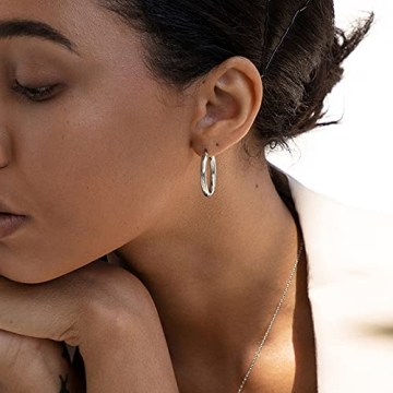 Buy SWEETV Sterling Silver Huggie Hoop Earrings for Women