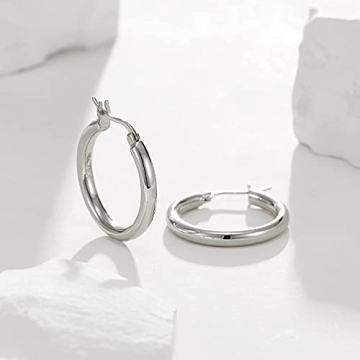 Buy SWEETV Sterling Silver Huggie Hoop Earrings for Women