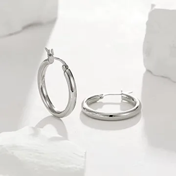 Buy SWEETV Sterling Silver Huggie Hoop Earrings for Women