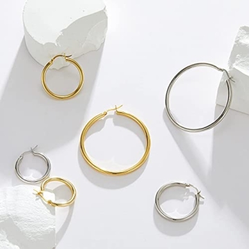 Buy SWEETV Sterling Silver Huggie Hoop Earrings for Women