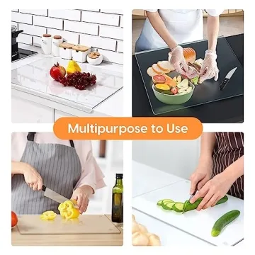 Acrylic Cutting Board with Counter Lip, 17" x 13" - Durable & Non-slip