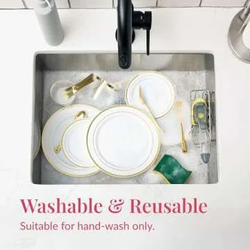 Prestee 600-piece Elegant Disposable Dinnerware Set