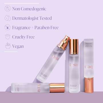 Beia Hydrating Face Mist & Setting Spray with Hyaluronic Acid - Moisturizing Skincare for Sensitive Skin Reduces Dryness - Makeup Setting Spray Natural Dewy Glow- Non Comedogenic Travel Size 1.7 Fl Oz