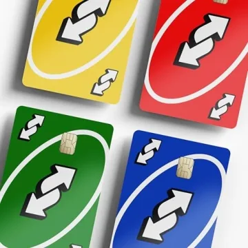 Reverse Credit Card Skin Stickers - Playful & Durable Designs