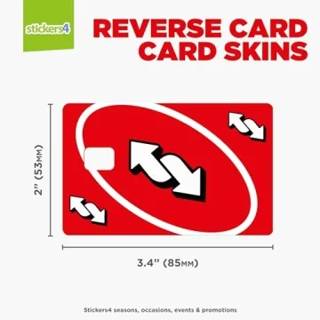 Playful Reverse Credit Card Skin Stickers - Fun & Practical